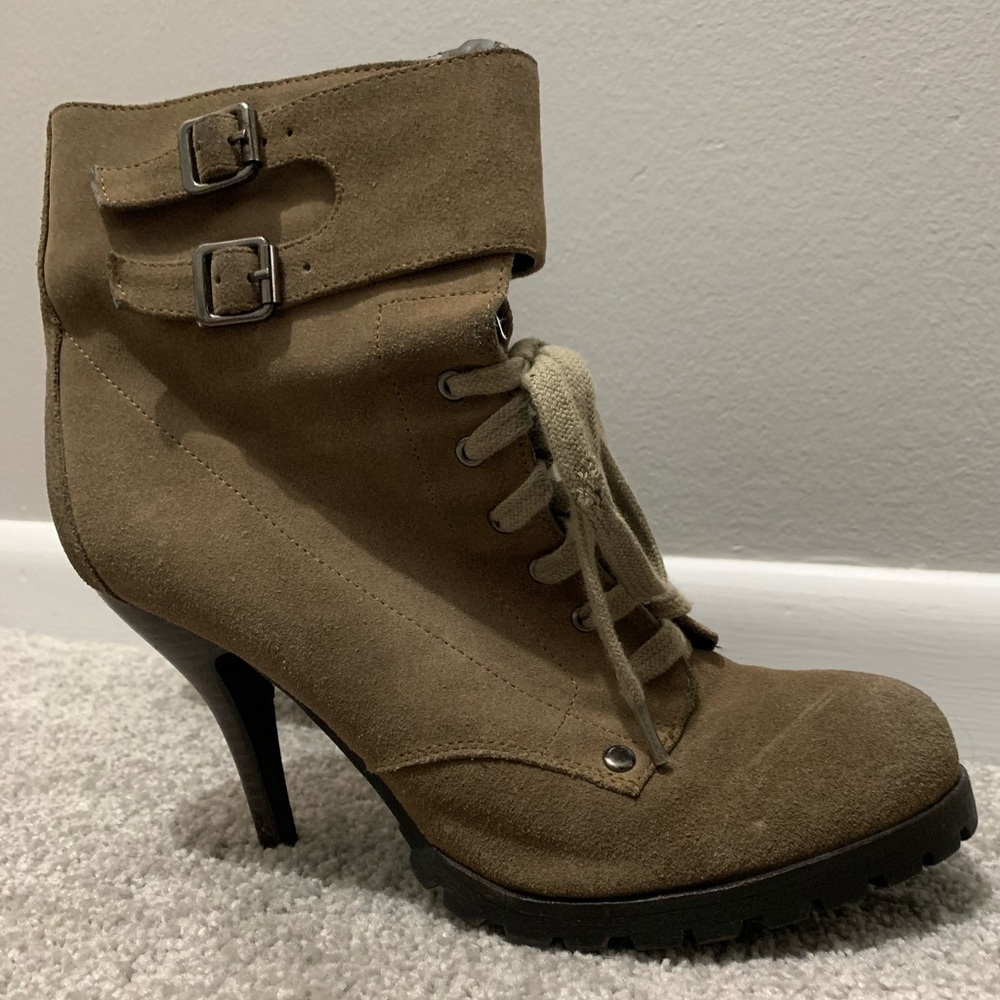 Military Army Lace-up Heels/Boots